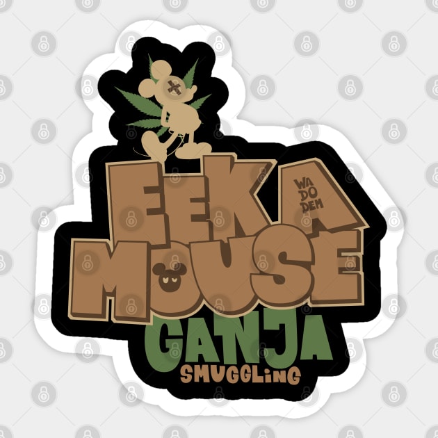 EEK a Mouse: Groove to the Rhythmic Beats of this Reggae Legend! Sticker by Boogosh